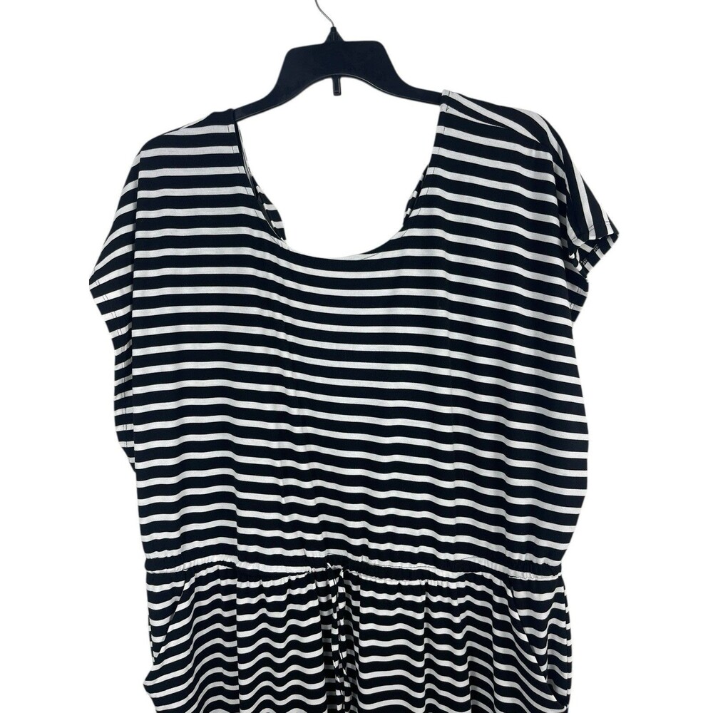 Torrid Stripe Jersey Knit Cross Back Short Sleeve Drawstring Waist 4x Dress - Picture 5 of 14